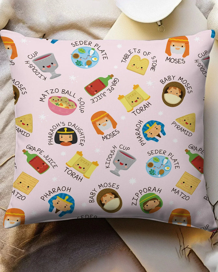 Cute Passover Characters Pillow Case