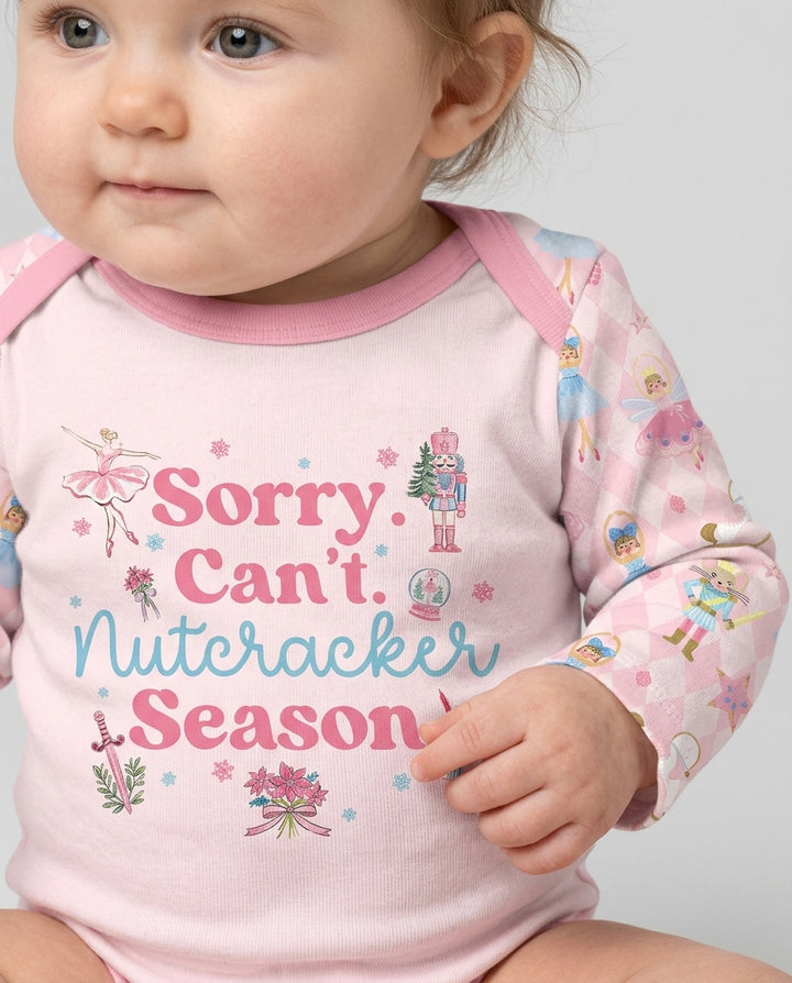 Sorry Can't Nutcracker Season Ballet Christmas Bamboo Bodysuit