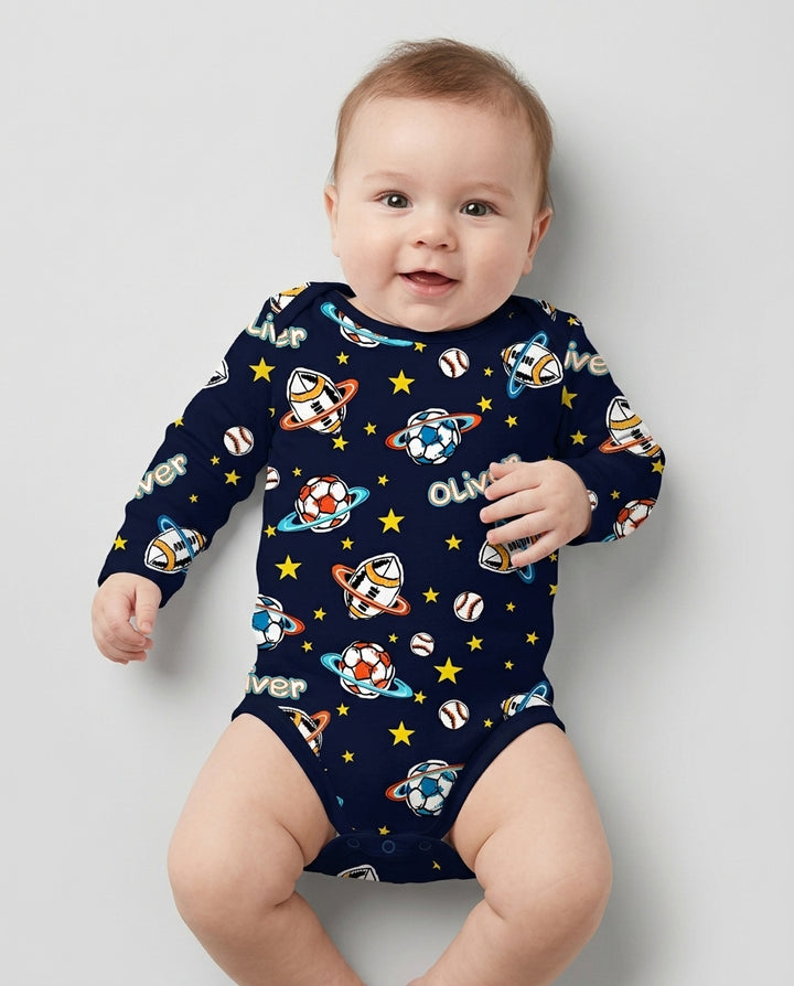 Custom Name Space Sport Bamboo Bodysuit