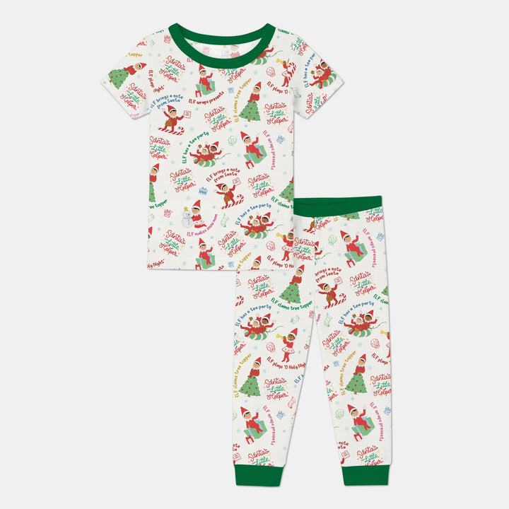 Christmas Elf Two Piece Short Sleeve Pajama Set