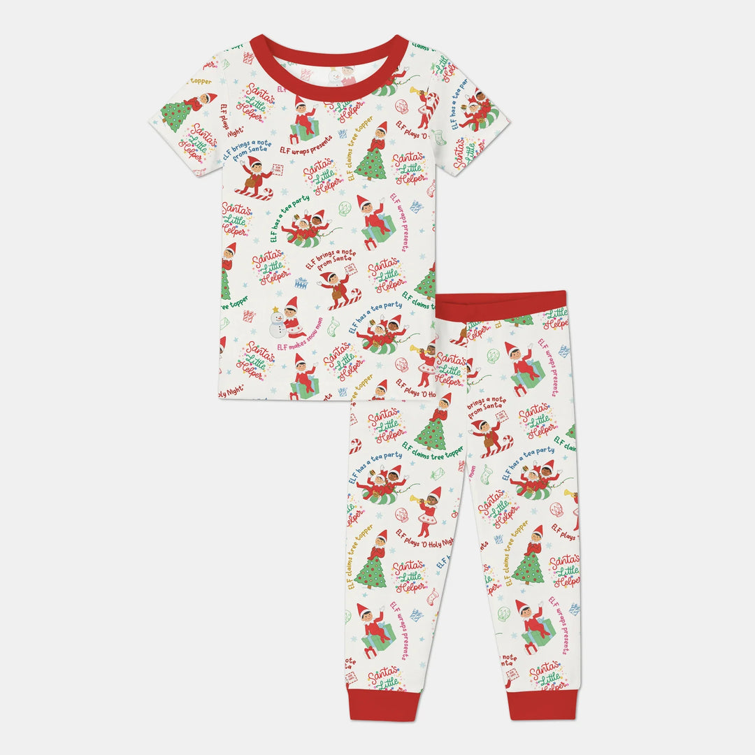 Christmas Elf Two Piece Short Sleeve Pajama Set
