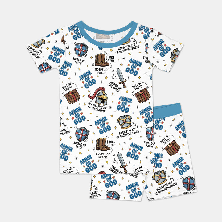 Armor of God Two Piece Short Sleeve Shorts Pajama Set