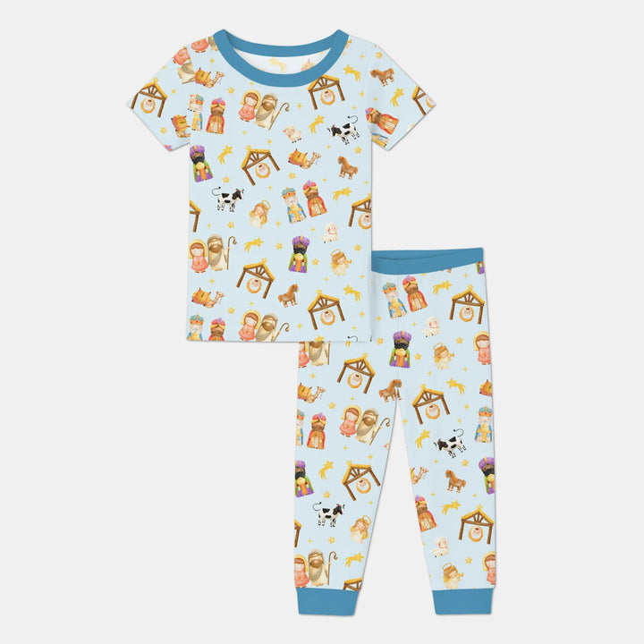 Away In A Manger Two Piece Short Sleeve Pajama Set