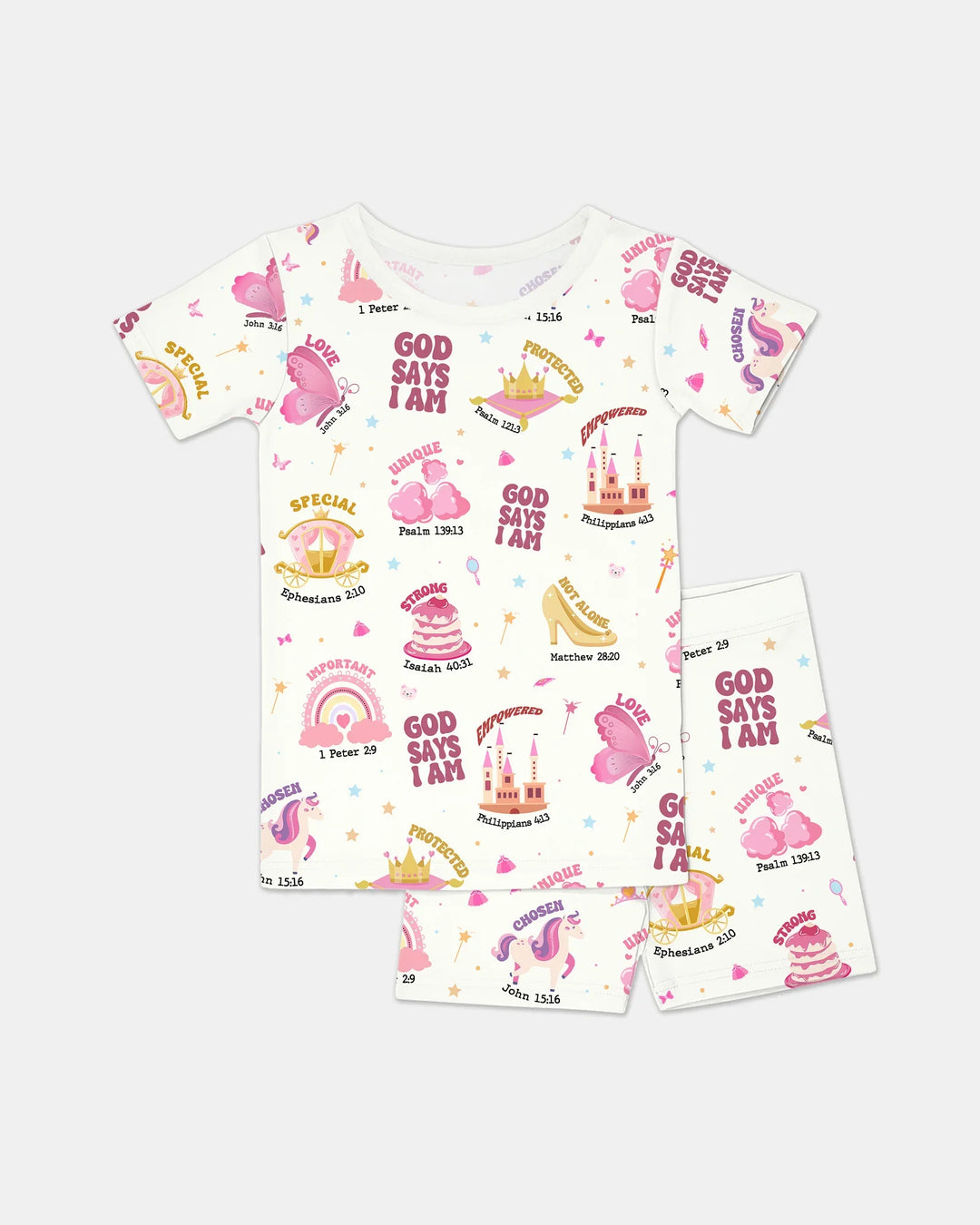 Zweiteiliges Pyjama-Set mit kurzen Ärmeln und Shorts im Sommer-Design