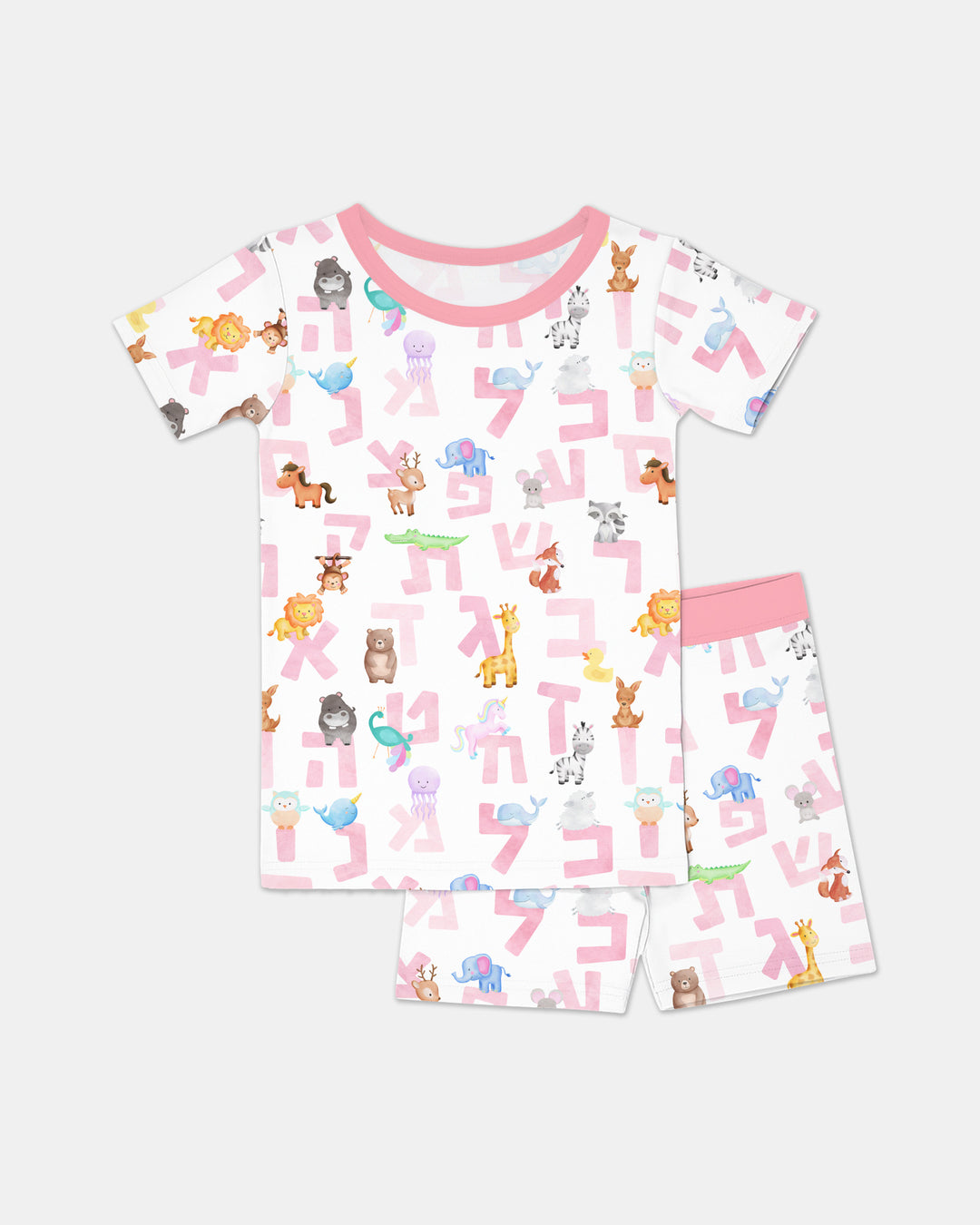 Template Zweiteiliges Pyjama-Set mit kurzen Ärmeln und Shorts