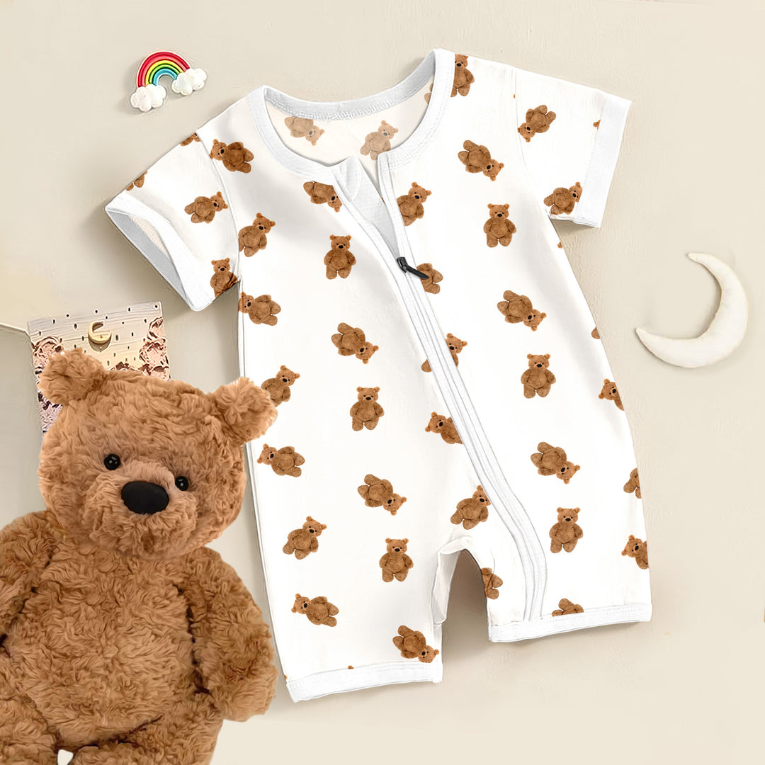 Brownie Teddy Bear Bamboo Shorty Zippy