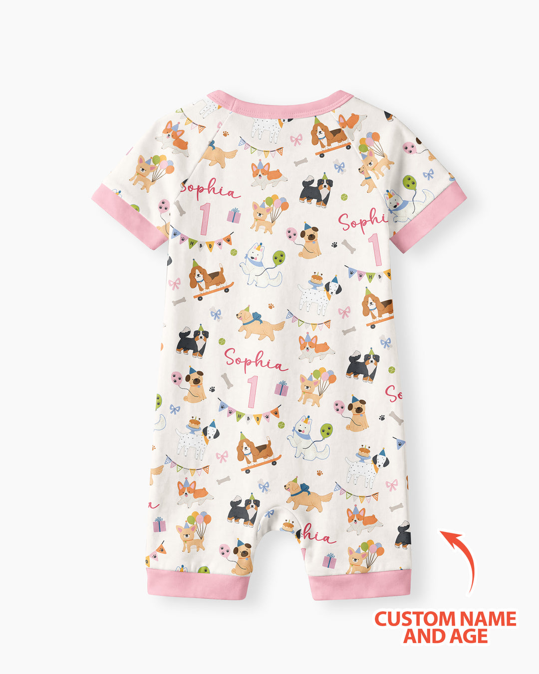 Plantilla PERSONALIZADA de Bambú Pijama Corto con Cremallera