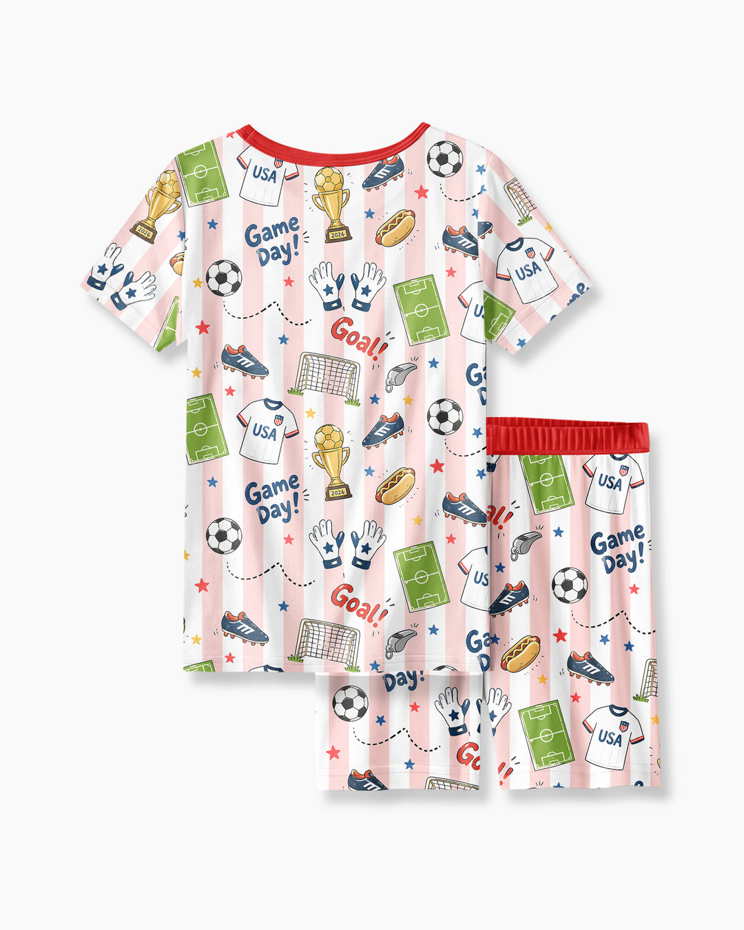Conjunto de Pijama de Dos Piezas de Bambú con Mangas Cortas y Pantalones Cortos