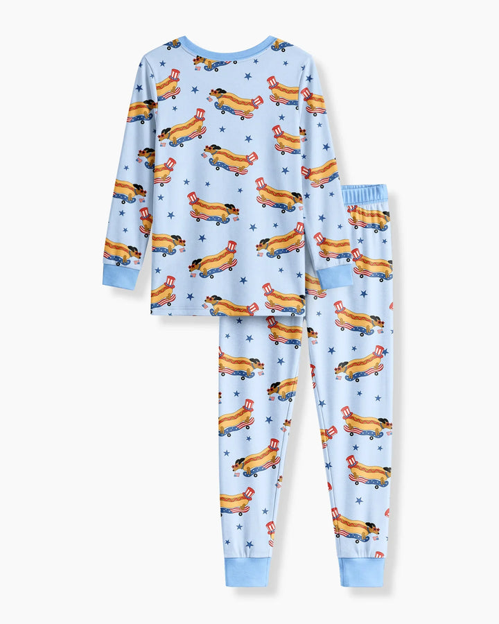 Conjunto de pijama de dos piezas de bambú de manga larga