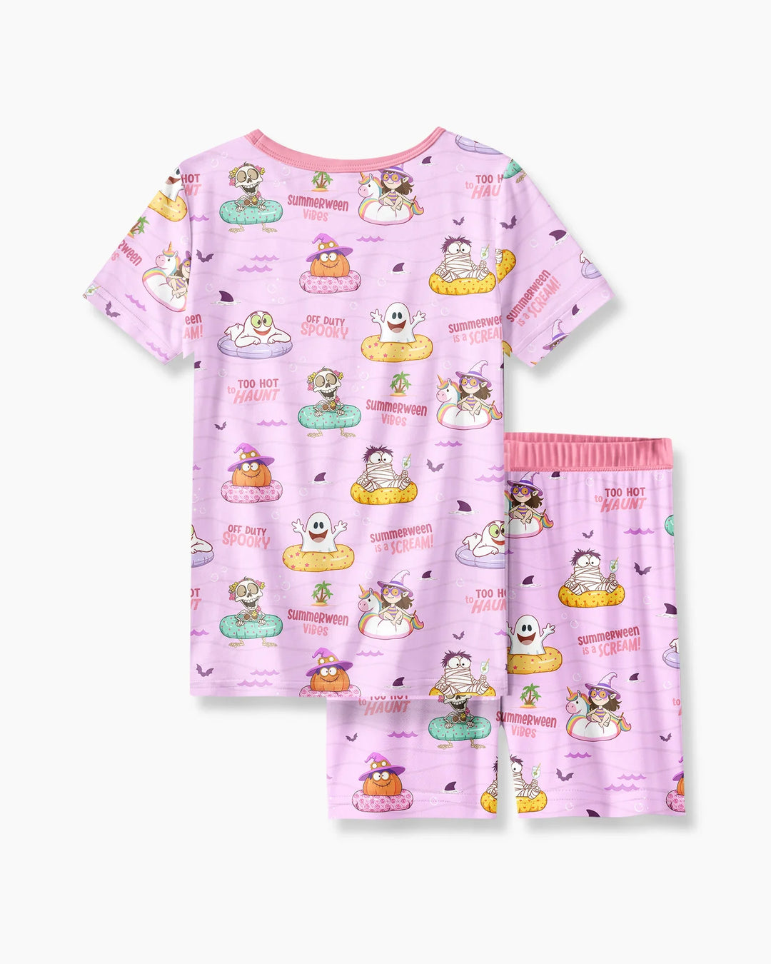 Conjunto de Pijama de Dos Piezas de Bambú con Mangas Cortas y Pantalones Cortos