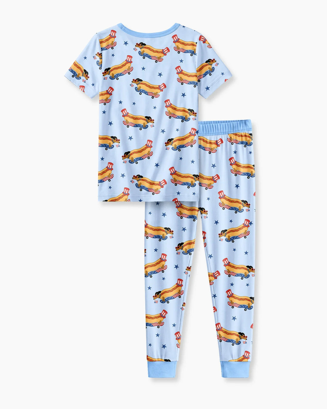 Conjunto de pijama de dos piezas de manga corta de bambú