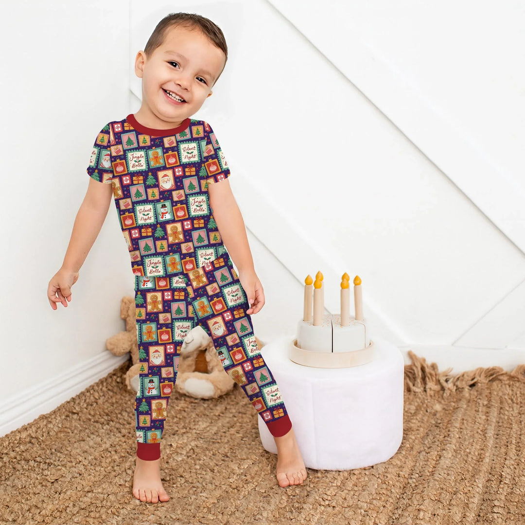 Zweiteiliges, kurzärmliges Pyjama-Set mit Marienkäfern