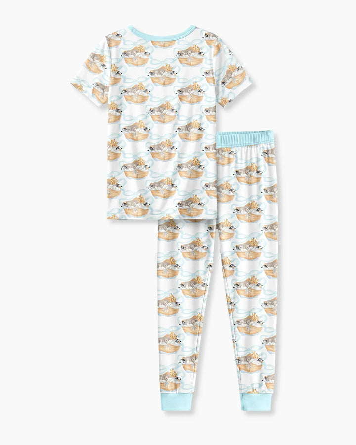Noah's Ark Bamboo Two Piece Short Sleeve Pajama Set