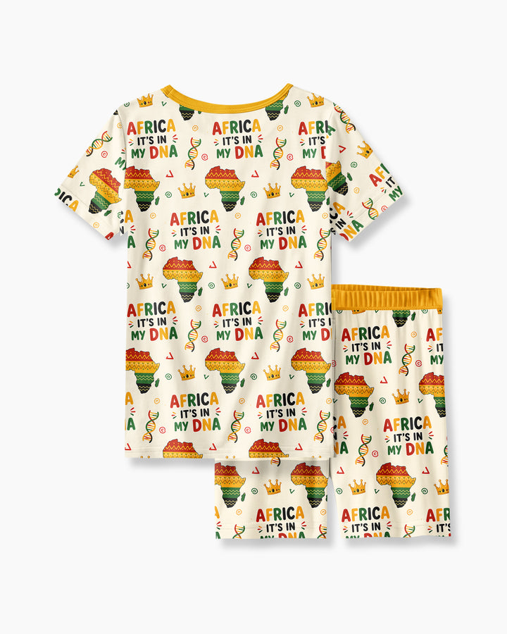 Conjunto de Pijama de Dos Piezas de Bambú con Mangas Cortas y Pantalones Cortos