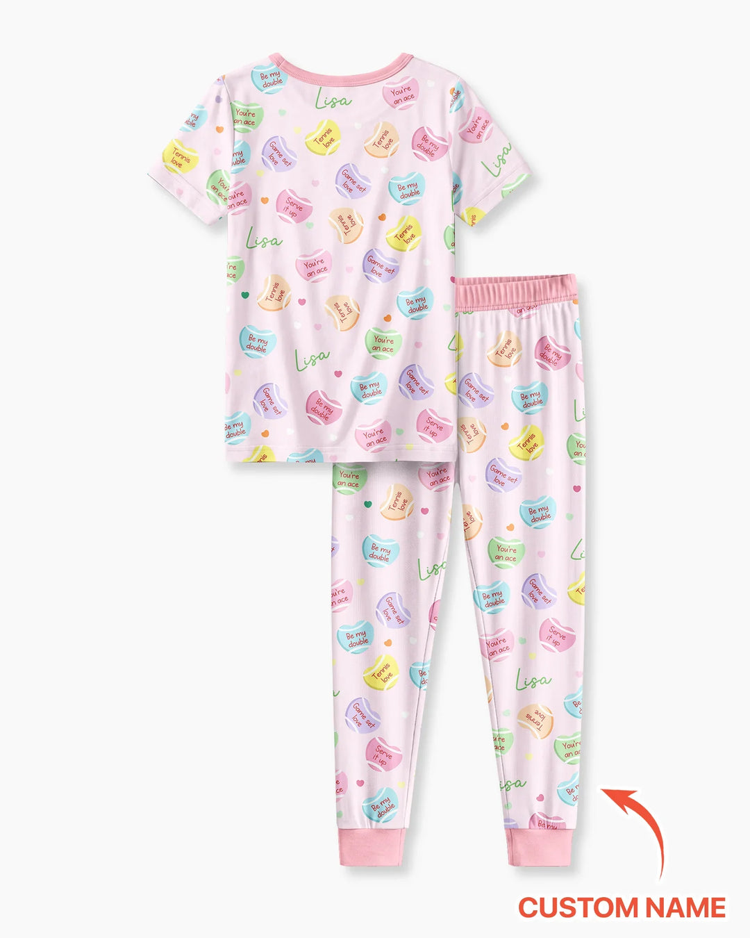 Conjunto de pijama de dos piezas de bambú de manga corta, plantilla personalizada