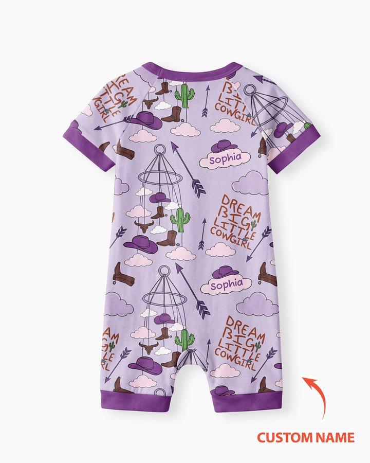 Litlle Cowboy Sis Bro Matching  Bamboo Shorty Zippy