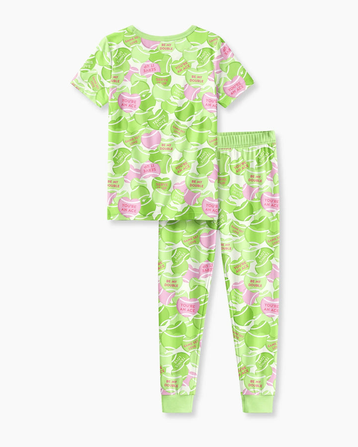 Conjunto de pijama de dos piezas de manga corta de bambú