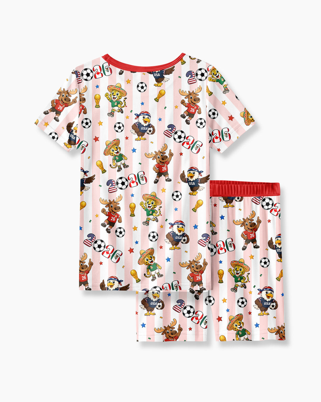Conjunto de Pijama de Dos Piezas de Bambú con Mangas Cortas y Pantalones Cortos