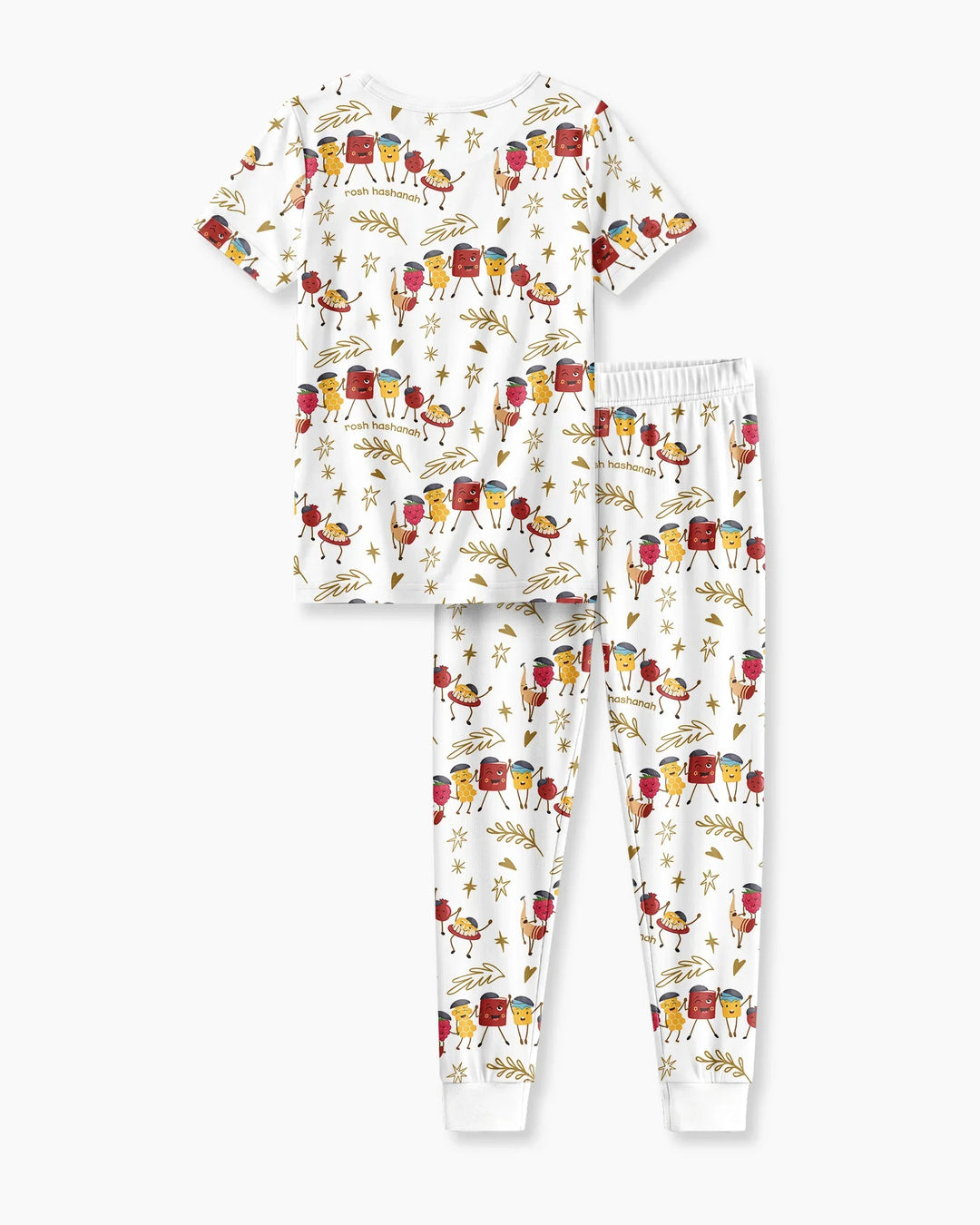 Conjunto de pijama de dos piezas de manga corta de bambú