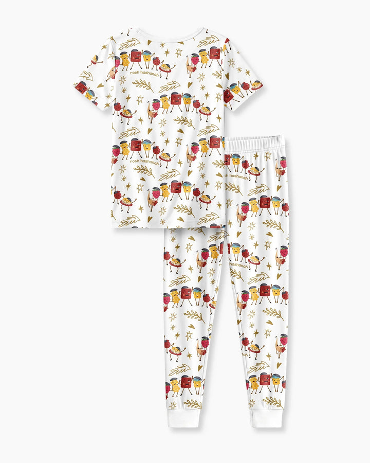 Conjunto de pijama de dos piezas de manga corta de bambú