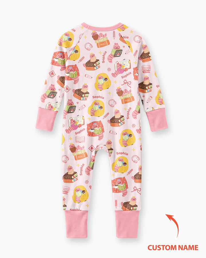Little Book Worm Family Matching Bamboo Convertible Zippy