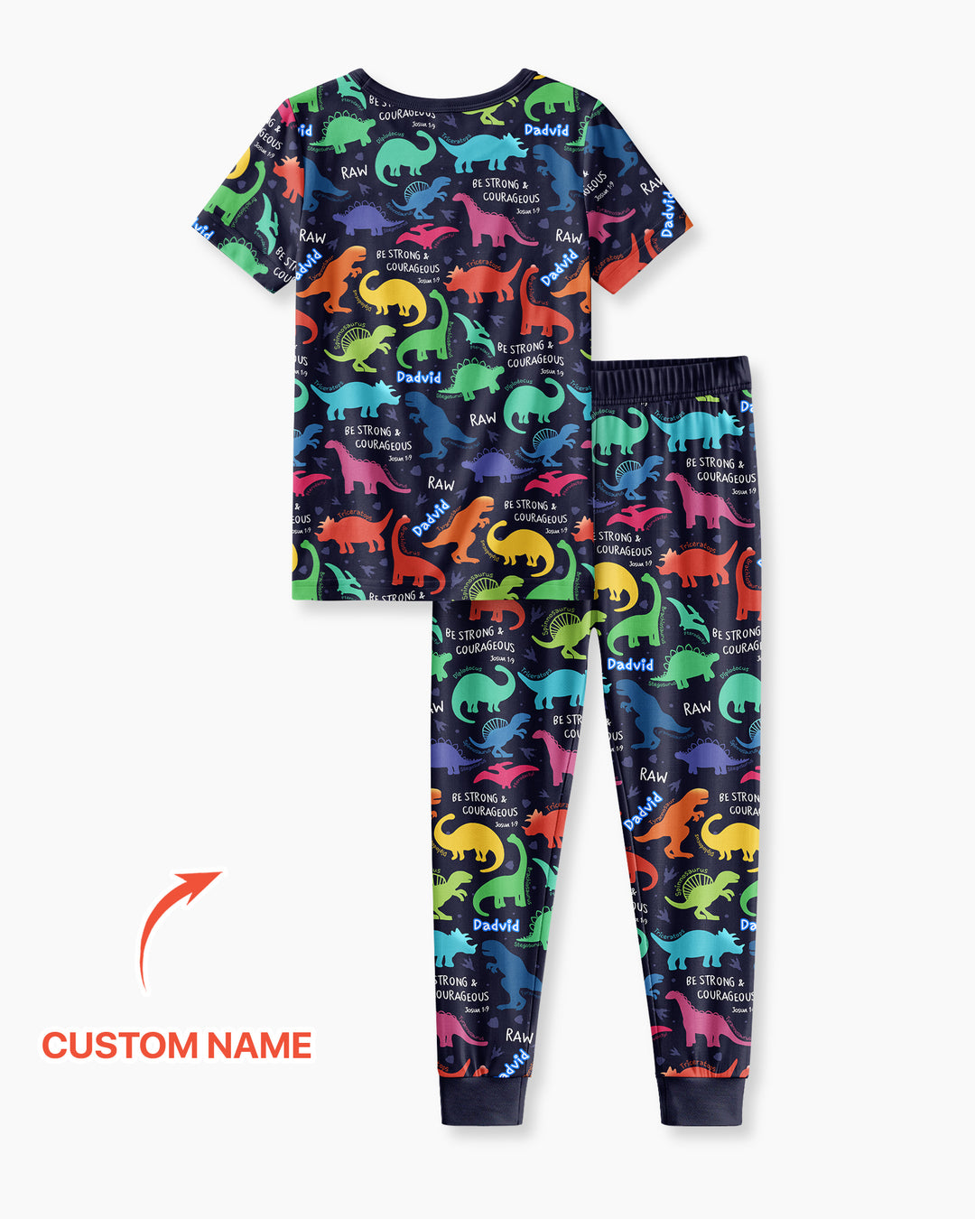 Conjunto de pijama de dos piezas de bambú de manga corta, plantilla personalizada