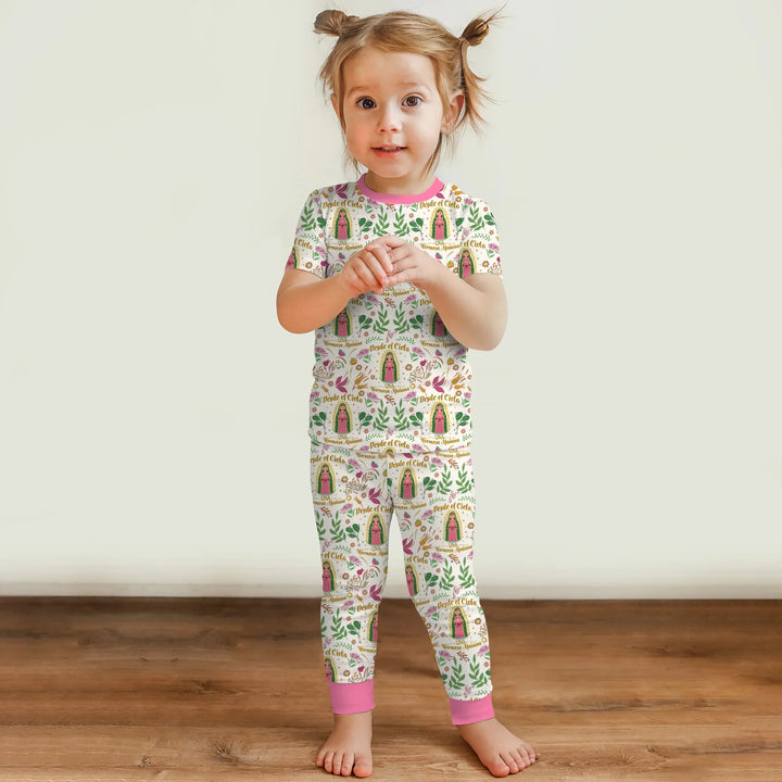 Zweiteiliges, kurzärmliges Pyjama-Set mit Marienkäfern