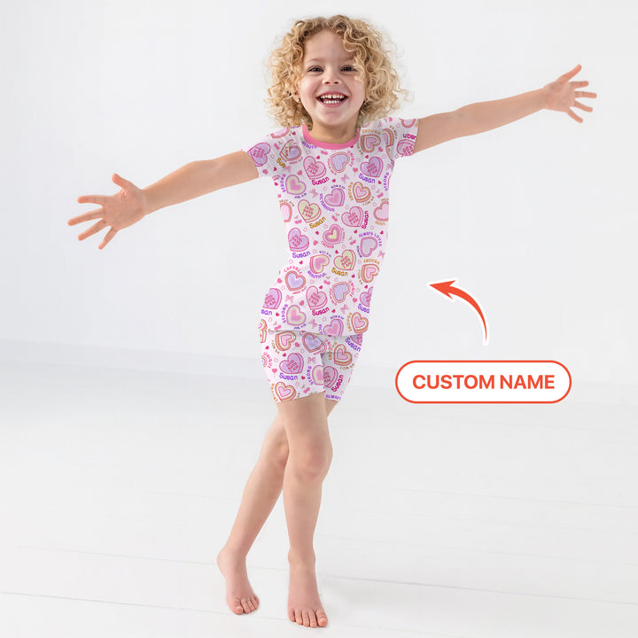 God Says I Am Sweet Heart Matching Mommy & Baby Two Piece Short Sleeve Shorts Pajama Set