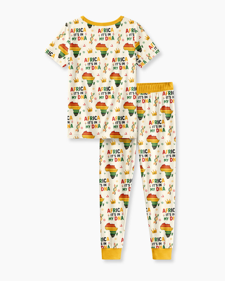 Conjunto de pijama de dos piezas de manga corta de bambú
