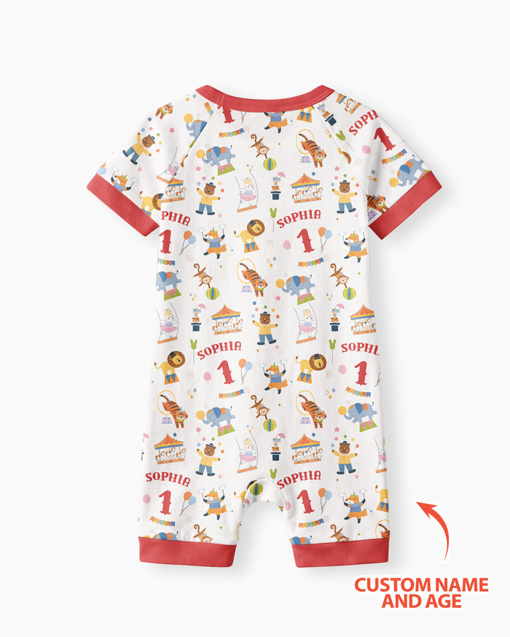 Plantilla PERSONALIZADA de Bambú Pijama Corto con Cremallera