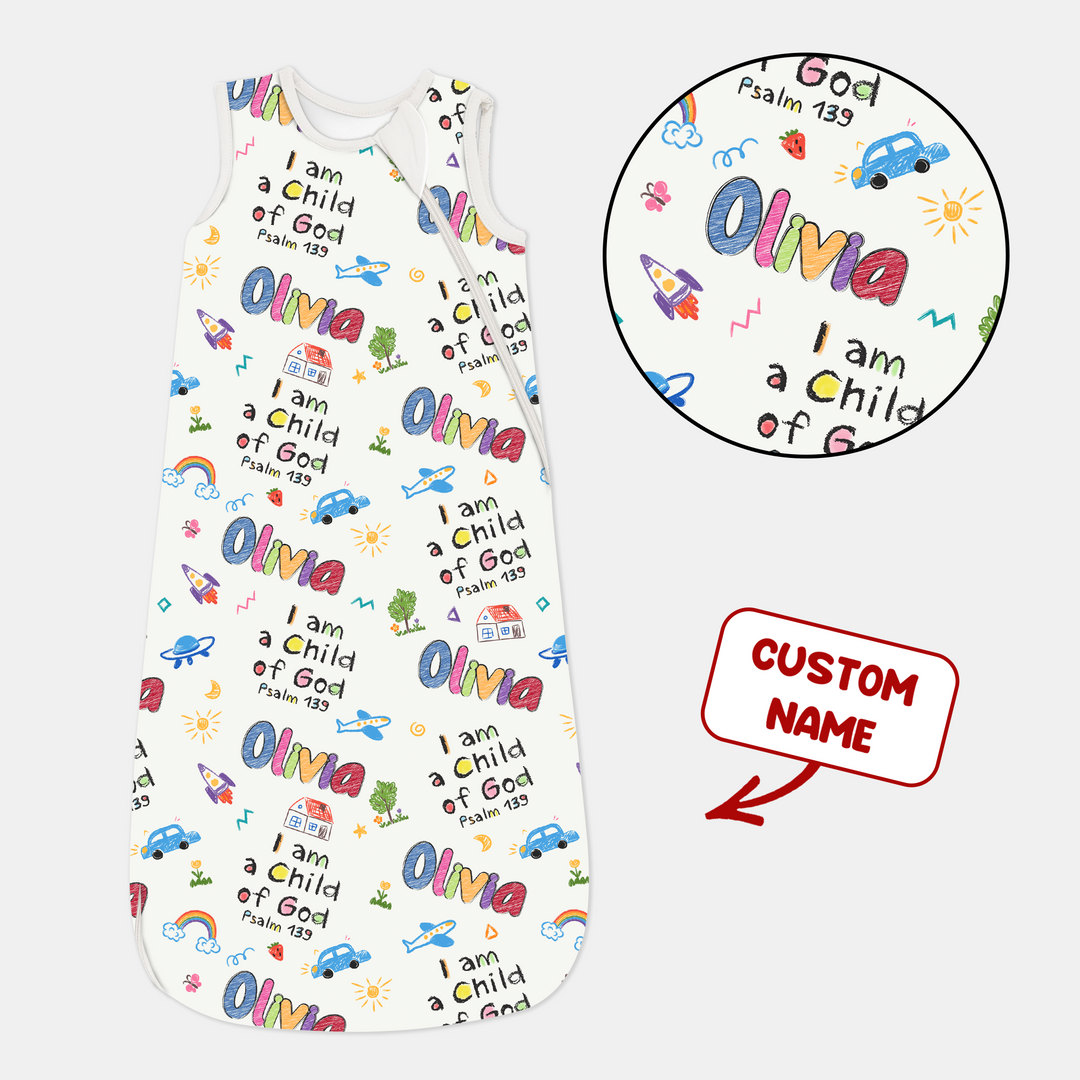 Custom Name "I am a Child of God" - Sleep Bag