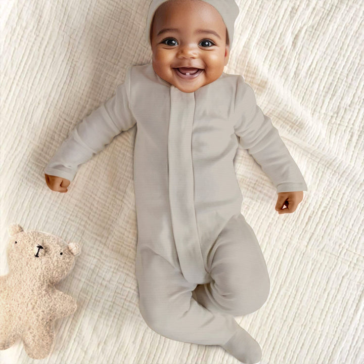 Oat Magnetic Footie Romper