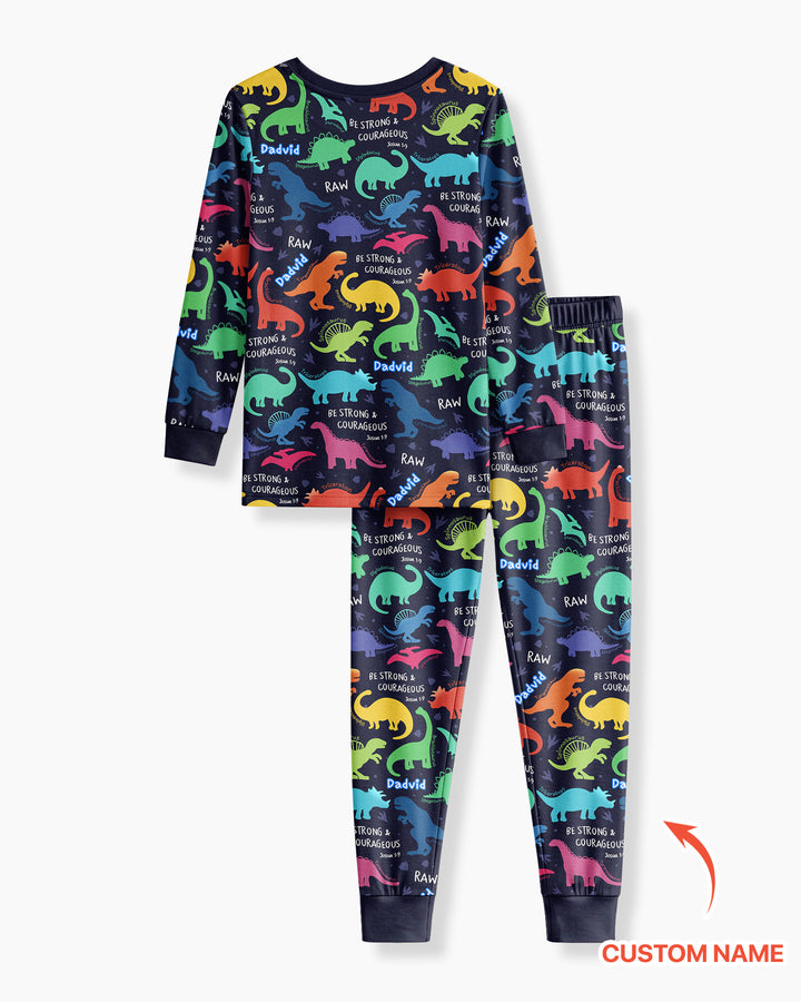 Conjunto de pijama de dos piezas de bambú con mangas largas, plantilla PERSONALIZADA