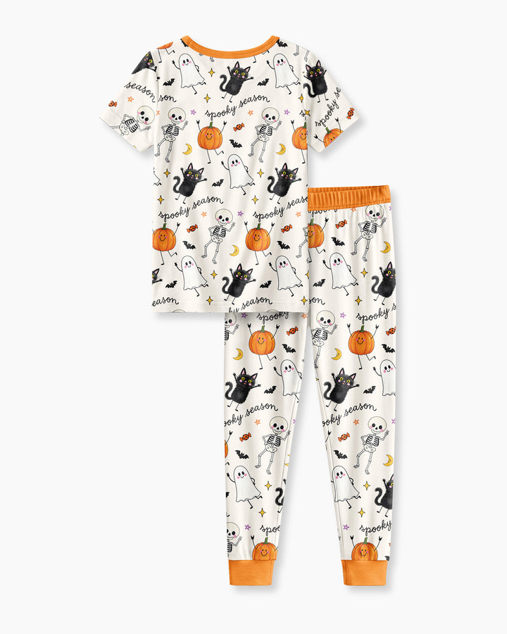 Conjunto de pijama de dos piezas de manga corta de bambú