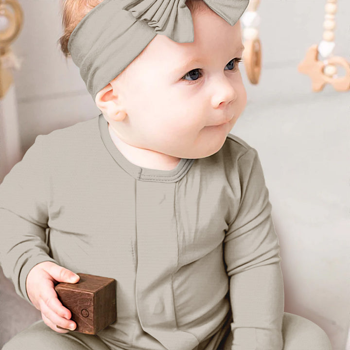 Oat Magnetic Footie Romper