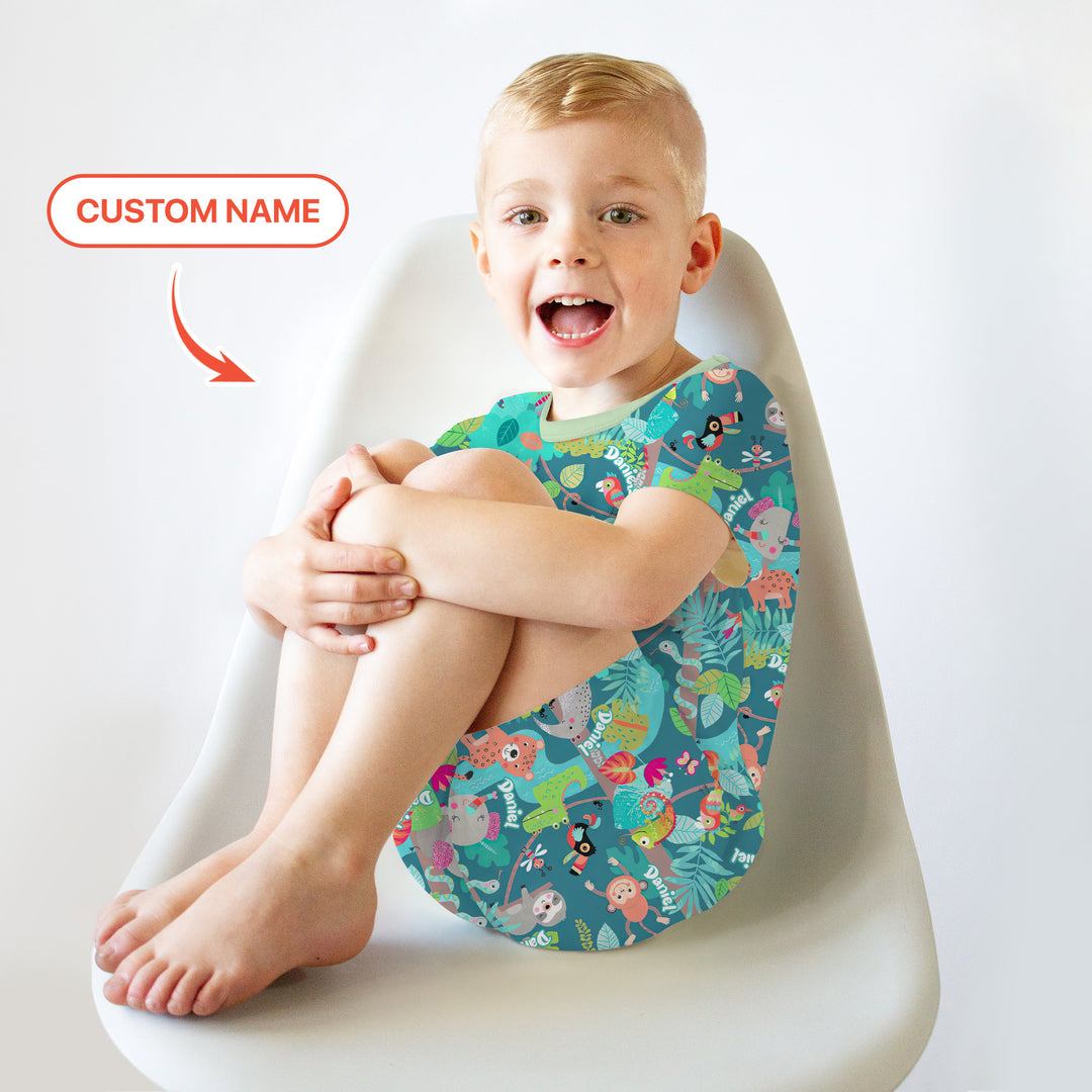 Jungle Buddy Adventure Two Piece Short Sleeve Shorts Pajama Set