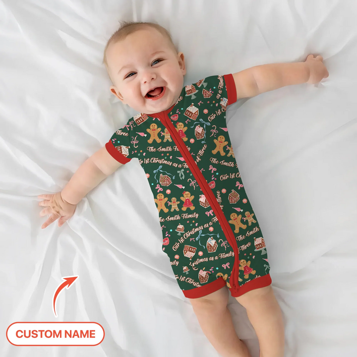 Custom Name Family Gingerbread Shorty Zippy