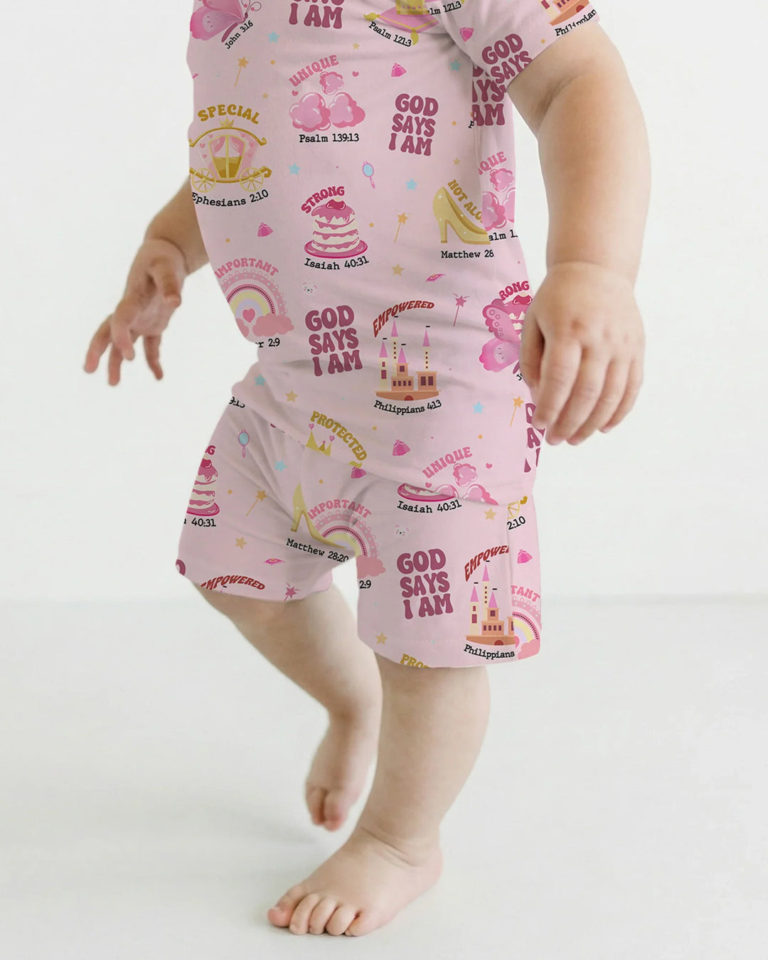 Zweiteiliges Pyjama-Set mit kurzen Ärmeln und Shorts im Sommer-Design