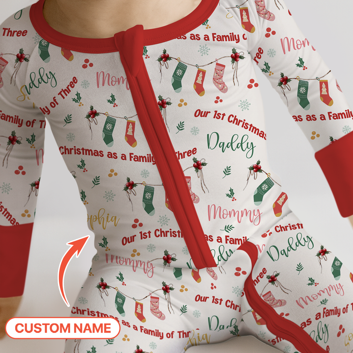 Custom Name Family Christmas Stockings Convertible Zippy