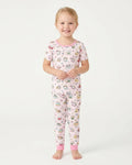 Kawaii Cats Summer Vacation Bamboo Two Piece Short Sleeve Pajama Set