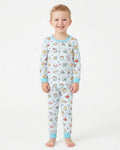 Kawaii Cats Summer Vacation Bamboo Two Piece Long Sleeve Pajama Set