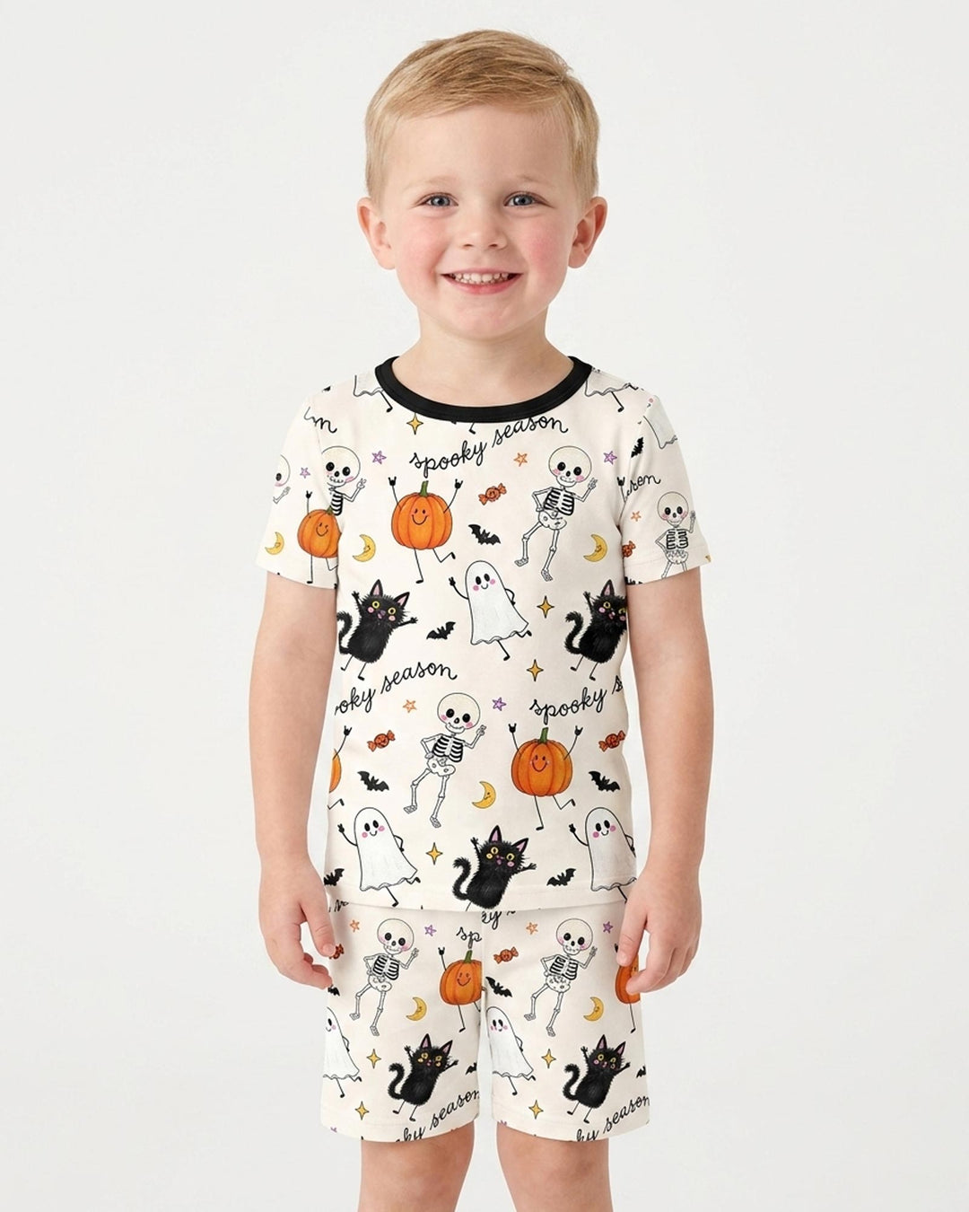 Hangin’ With My Boos Bamboo Two Piece Short Sleeve Shorts Pajama Set