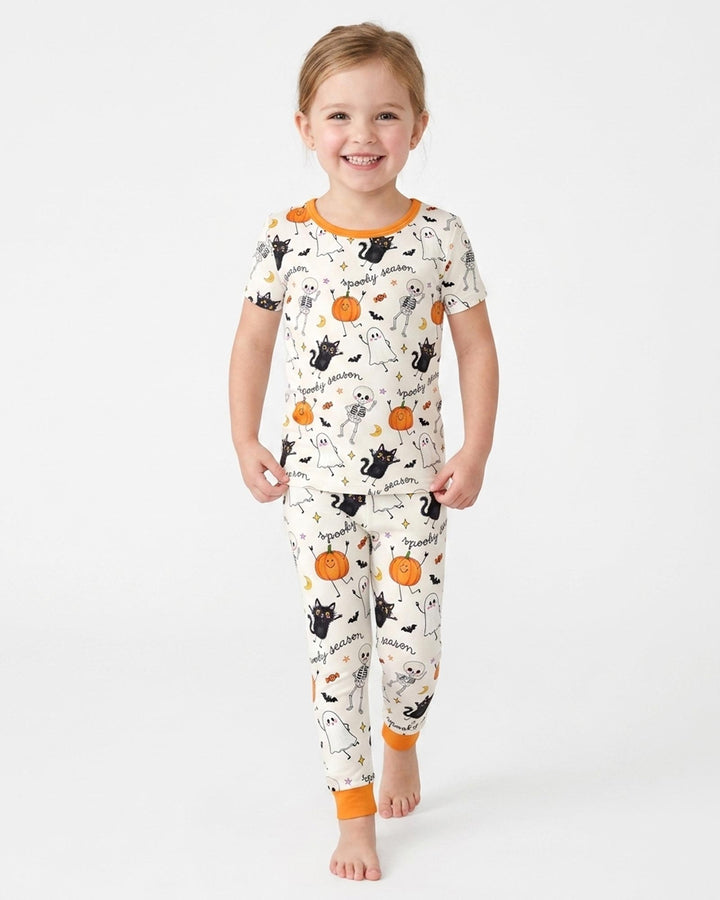 Conjunto de pijama de dos piezas de manga corta de bambú