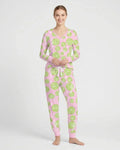 Plantilla de conjunto de pijama de mujer de bambú