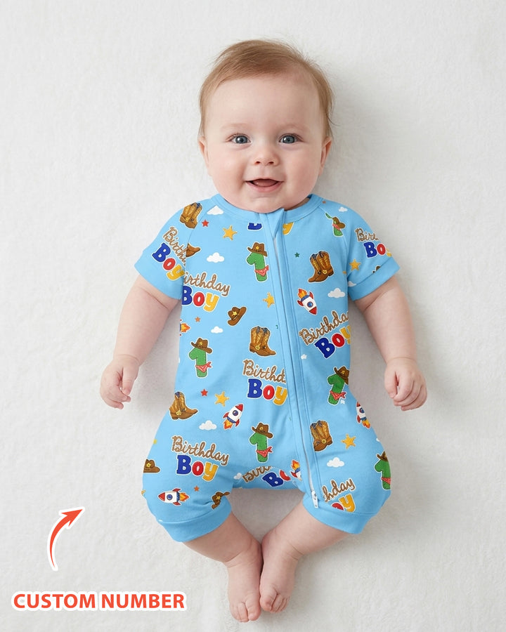Plantilla PERSONALIZADA de Bambú Pijama Corto con Cremallera