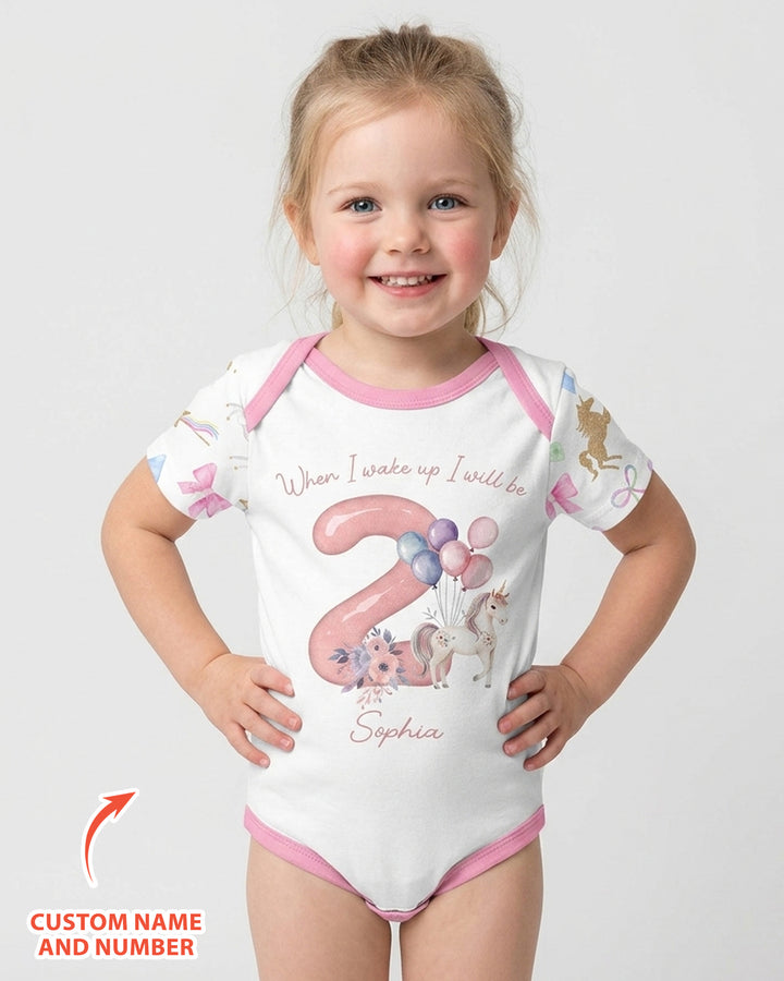 Custom Name When I Wake Up I Will Be Birthday Bamboo Bodysuit