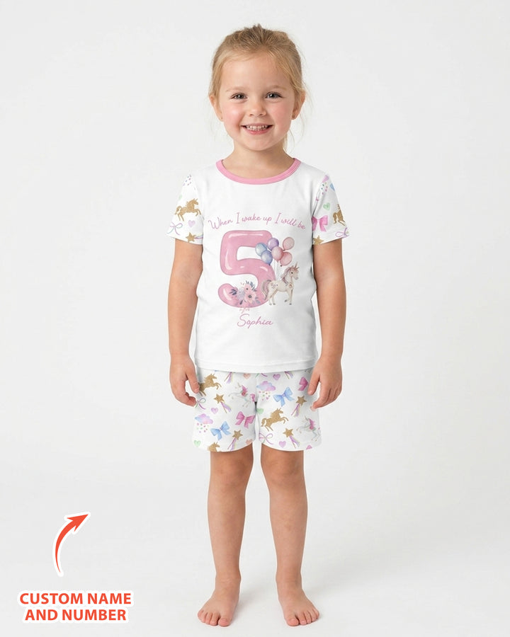 Conjunto de Pijama de Dos Piezas de Bambú con Mangas Cortas y Pantalones Cortos