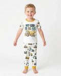 Conjunto de pijama de dos piezas de manga corta de bambú