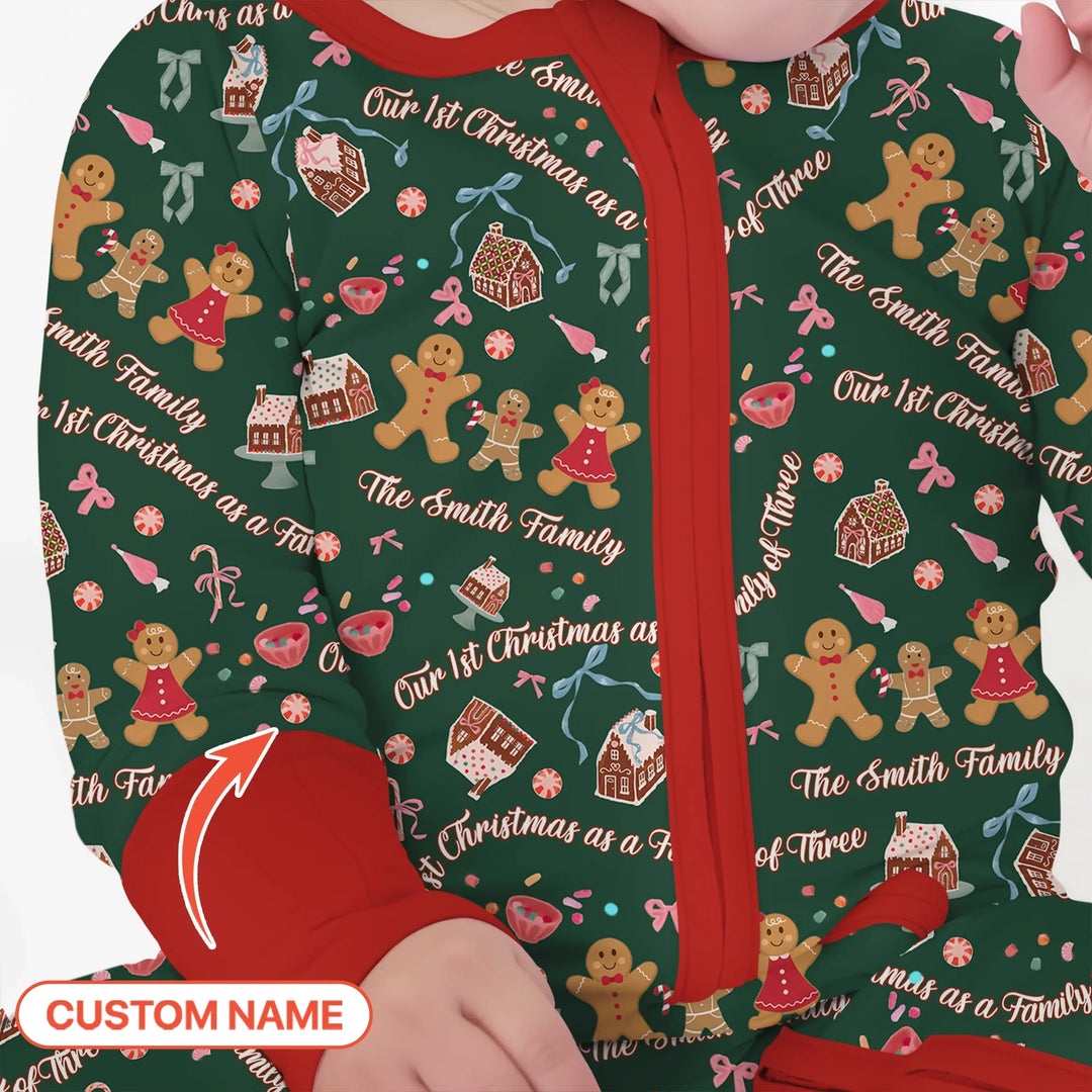 Custom Name Family Gingerbread Convertible Zippy