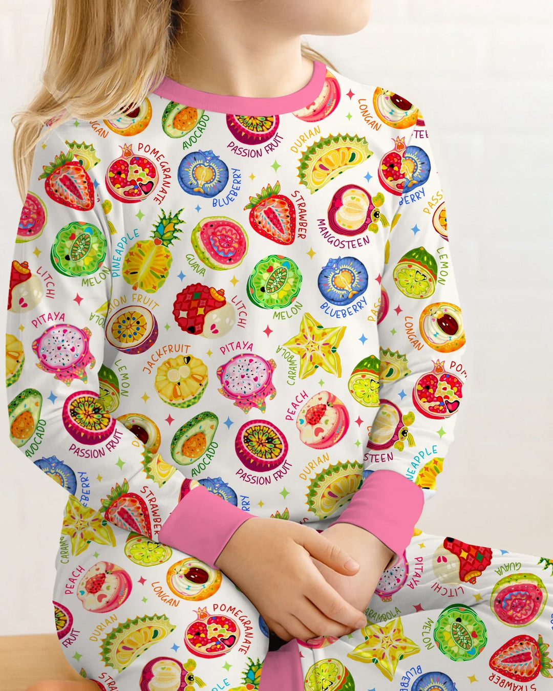 Conjunto de pijama de dos piezas de manga larga de bambú Juicy World